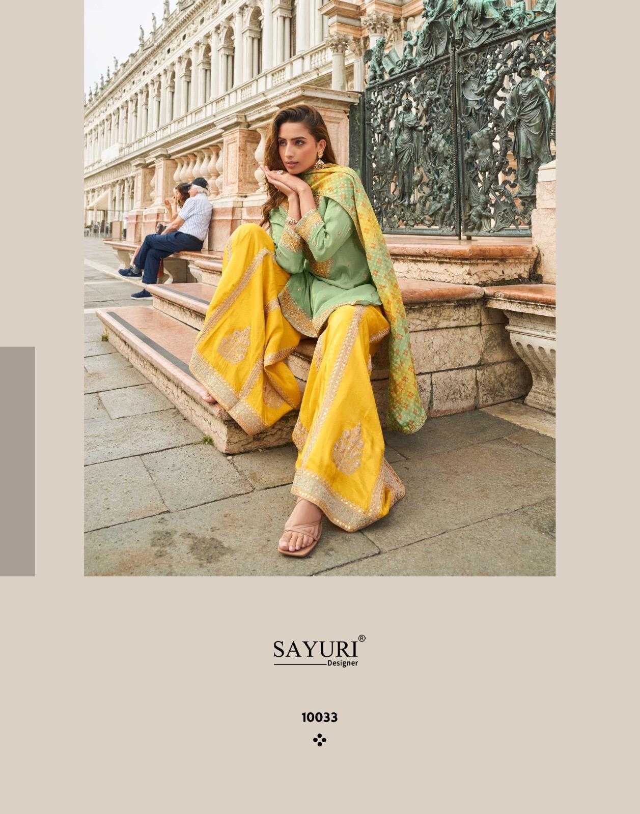 Shimmer Silk Embroidery Suit
