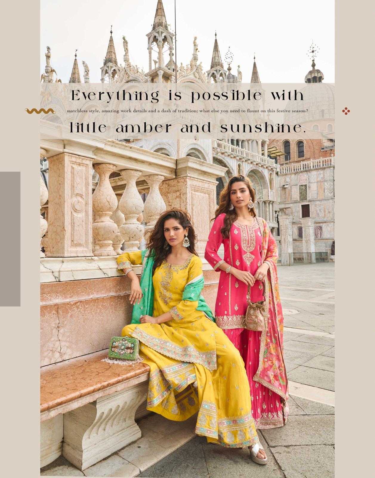 Shimmer Silk Embroidery Suit