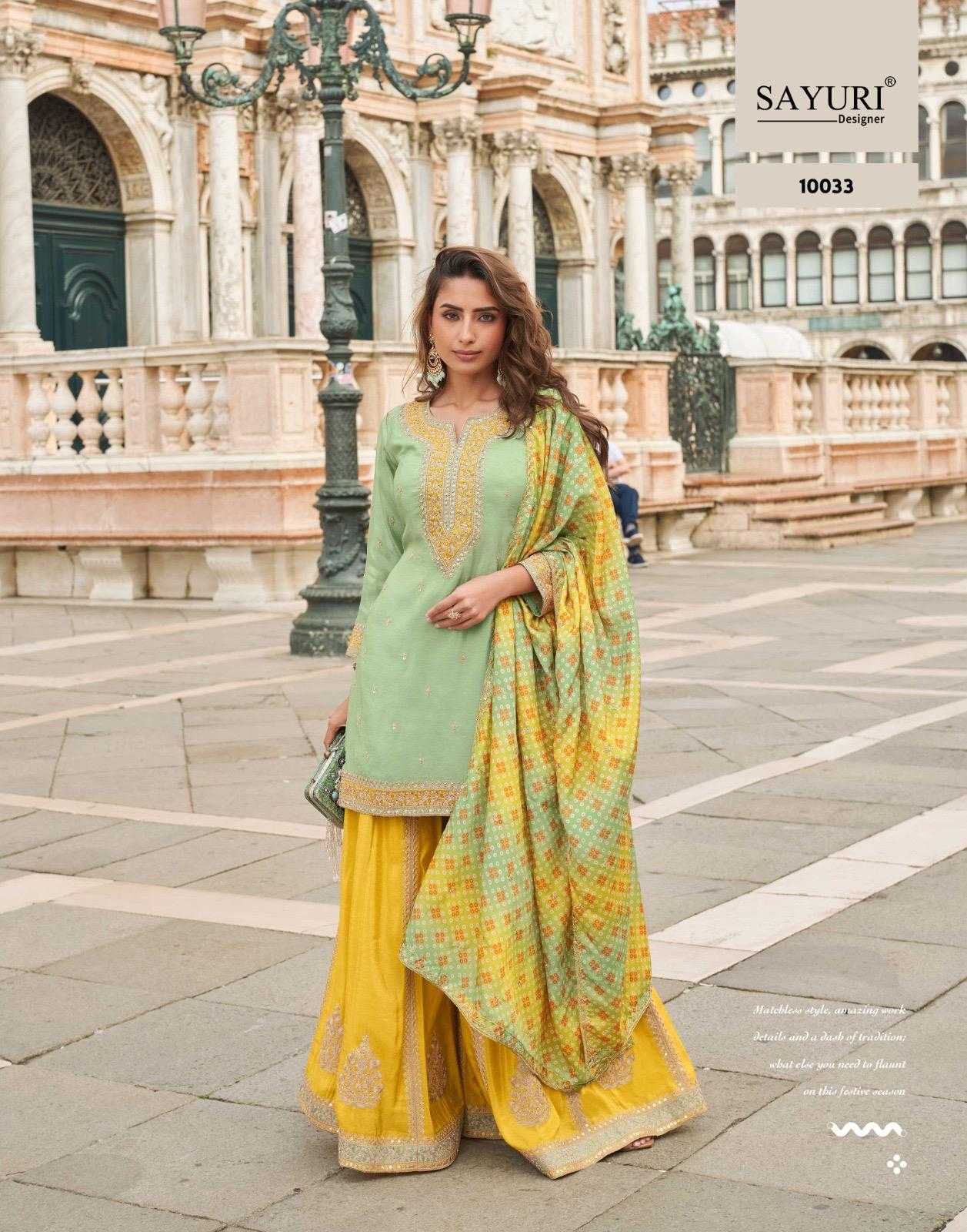 Shimmer Silk Embroidery Suit