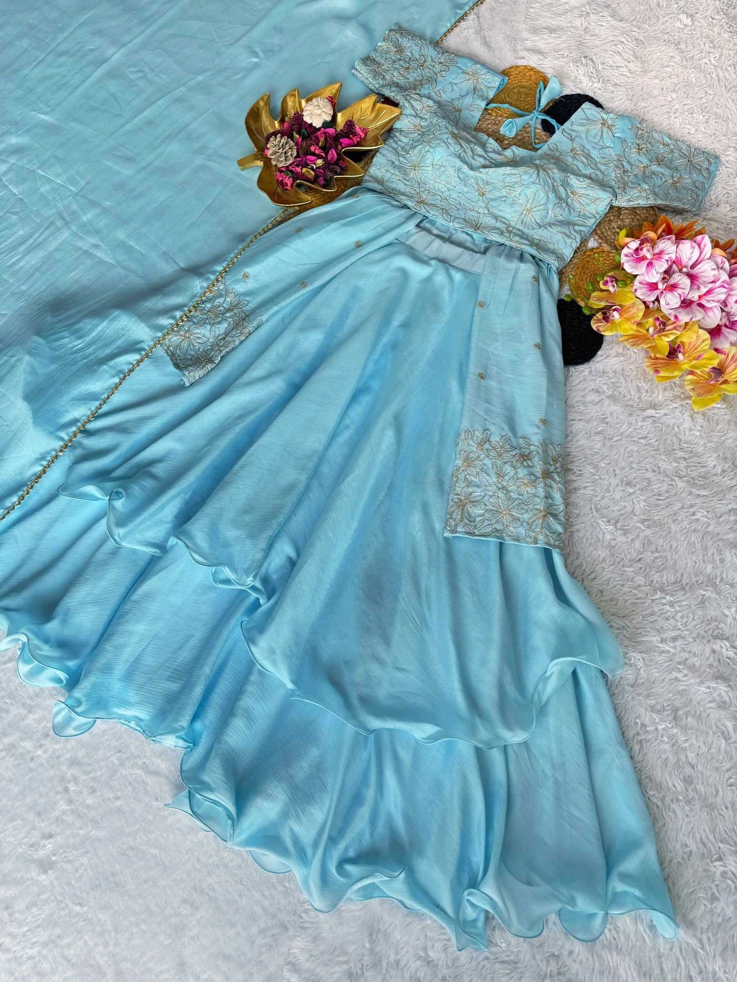 Chinon Silk Lehenga