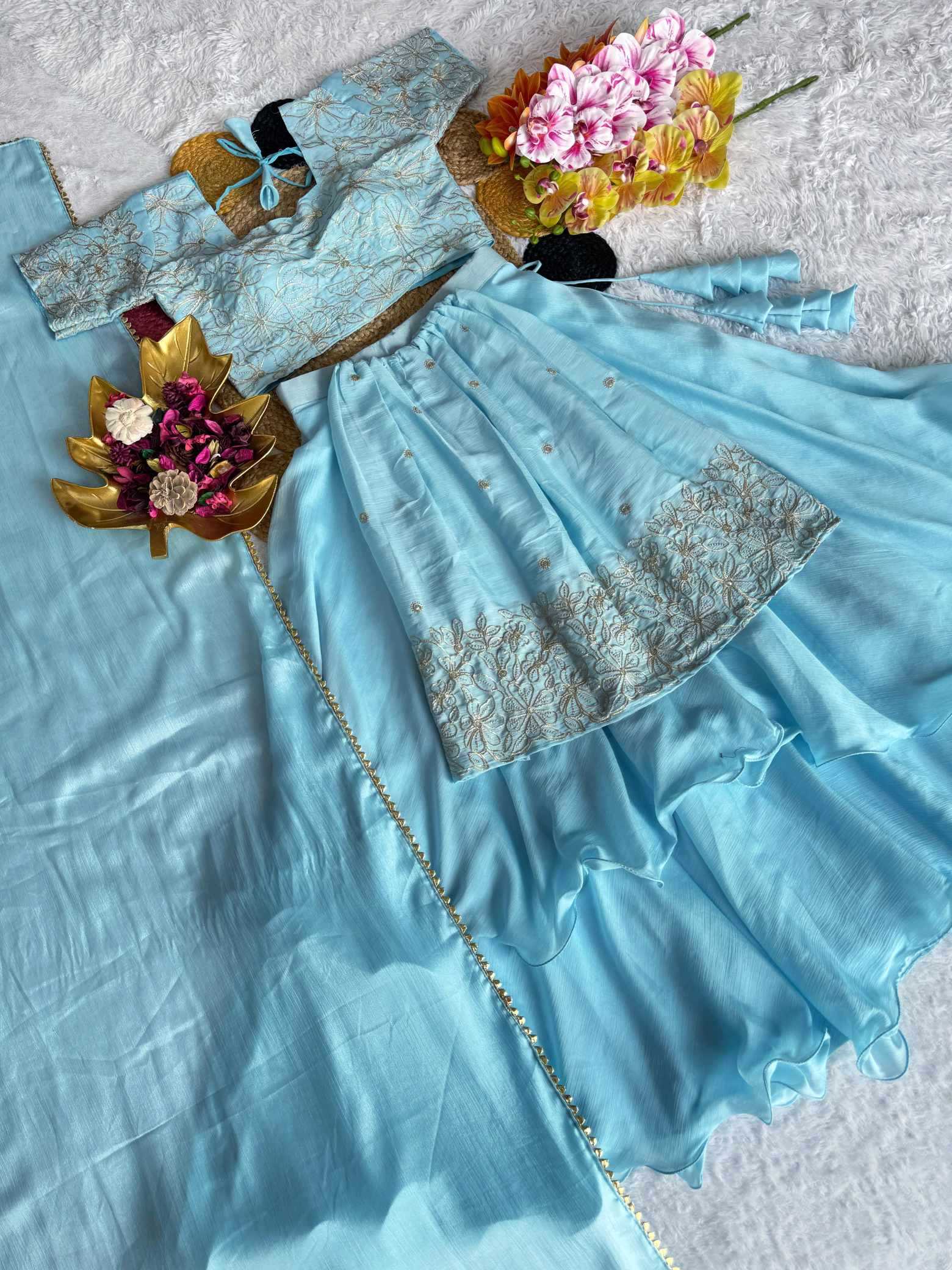 Chinon Silk Lehenga