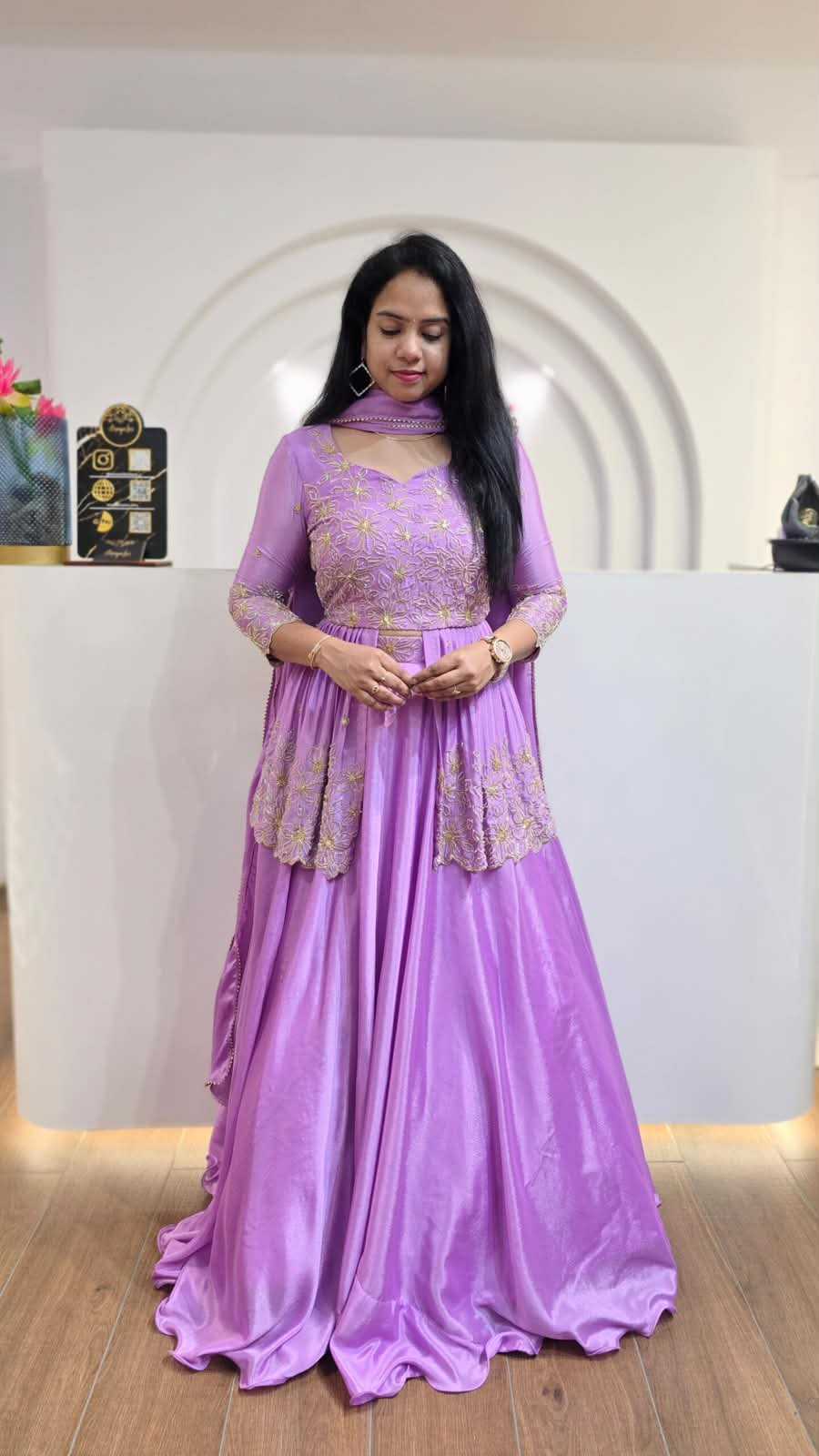 Chinon Silk Lehenga