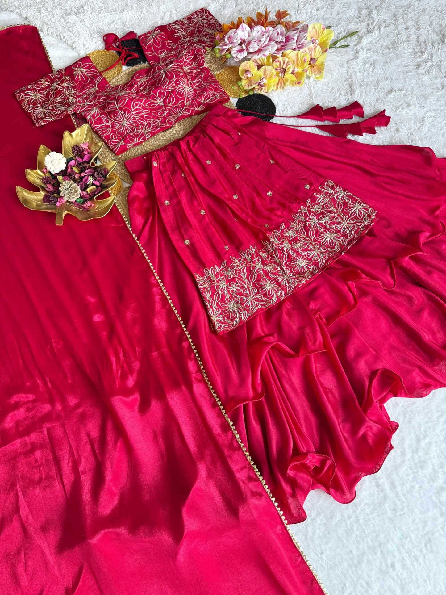 Chinon Silk Lehenga