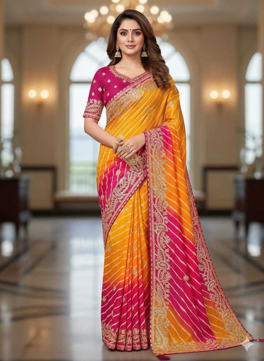 Aanvi Chinon Silk Traditional Saree