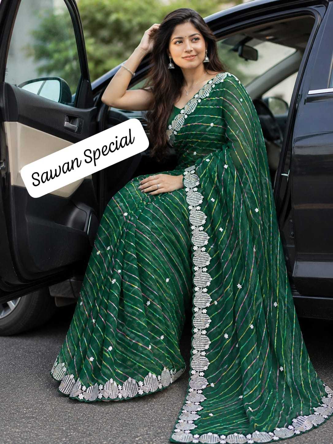 Alisha Viscose Sequnce Fancy Saree