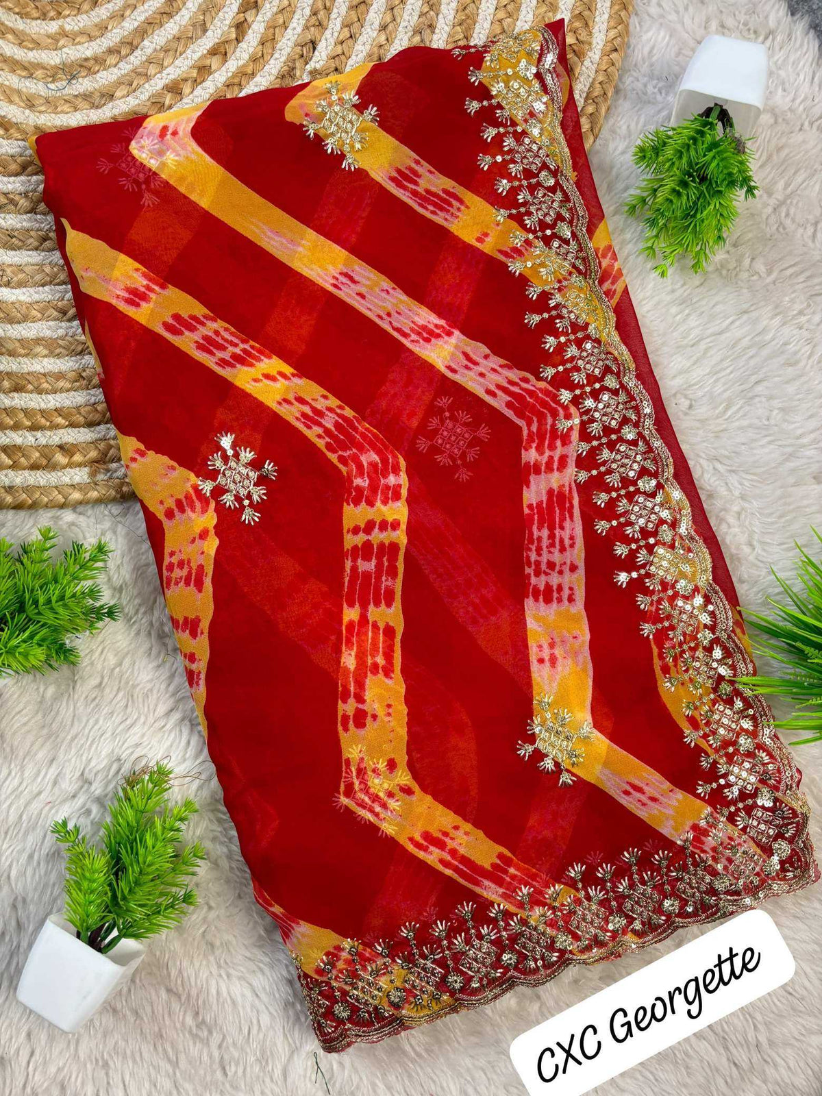 Amaya Viscose Sequnce Sequence Saree