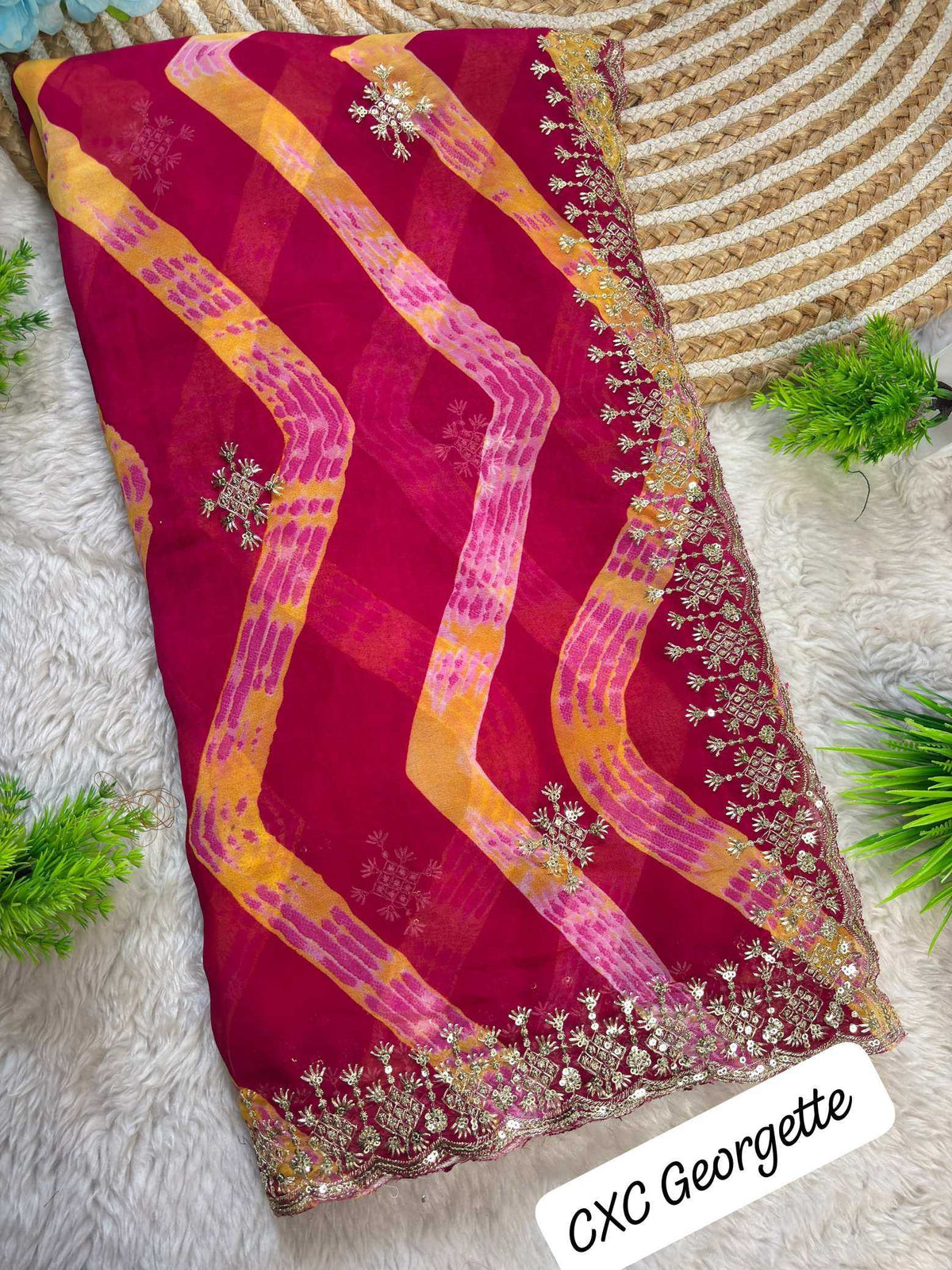 Amaya Viscose Sequnce Sequence Saree