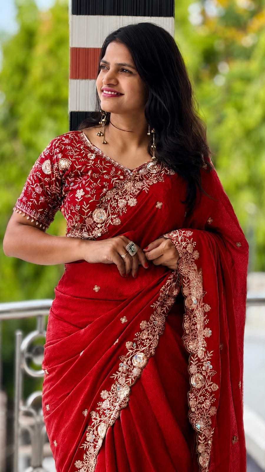 Crush Silk Designer Saree