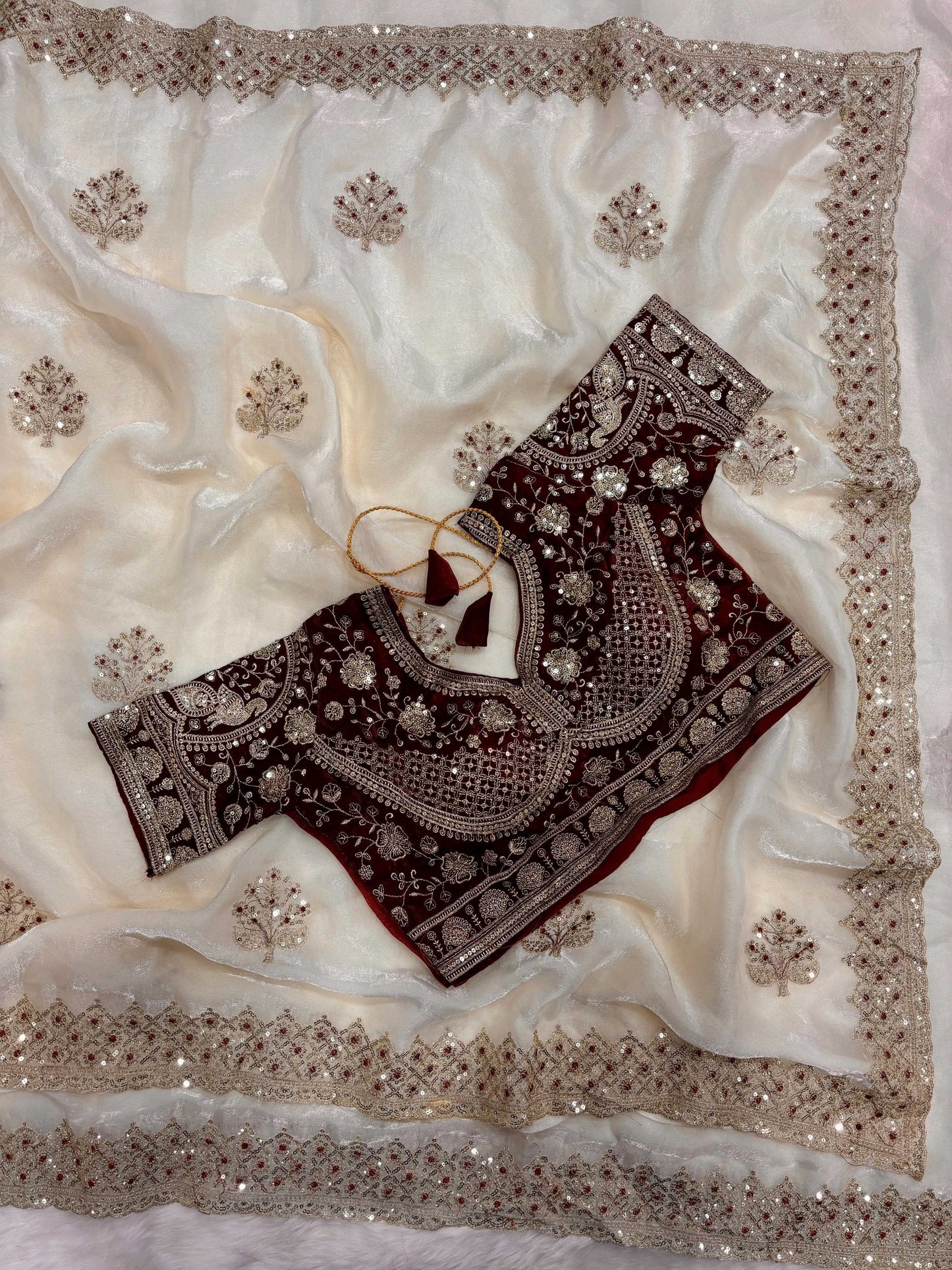 Satin Designer Saree