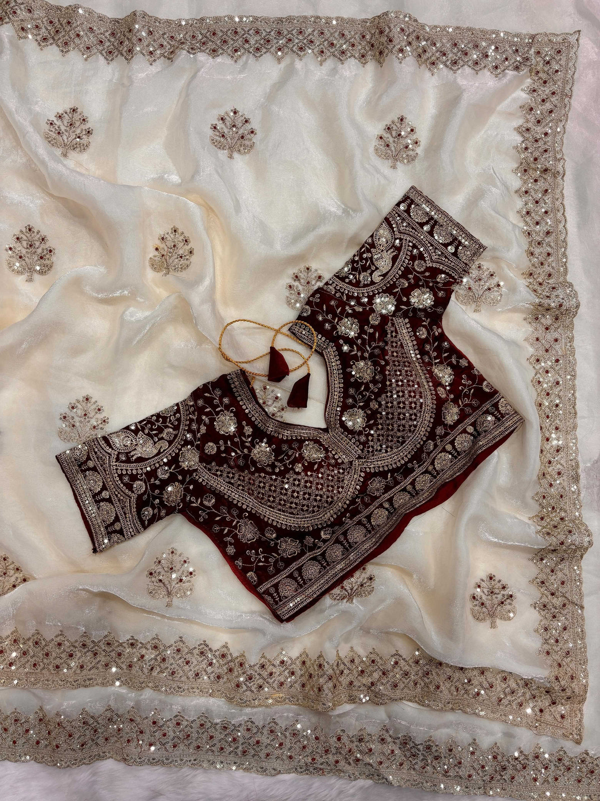 Satin Designer Saree