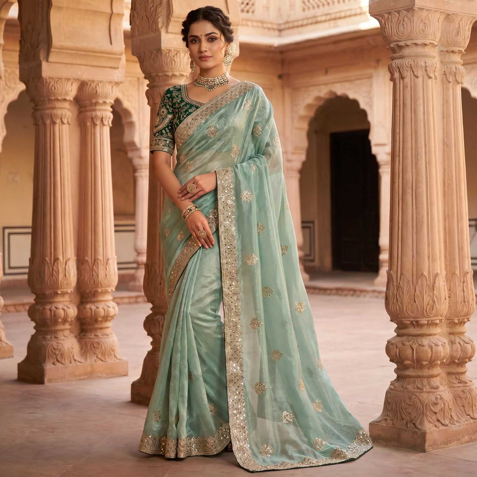 Satin Designer Saree