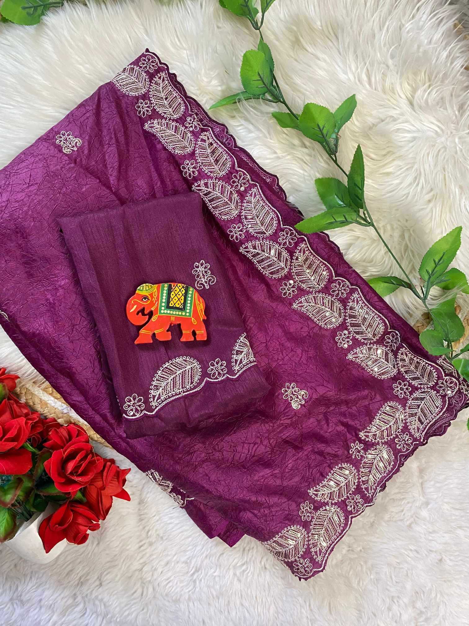 Crush Silk Traditional Saree