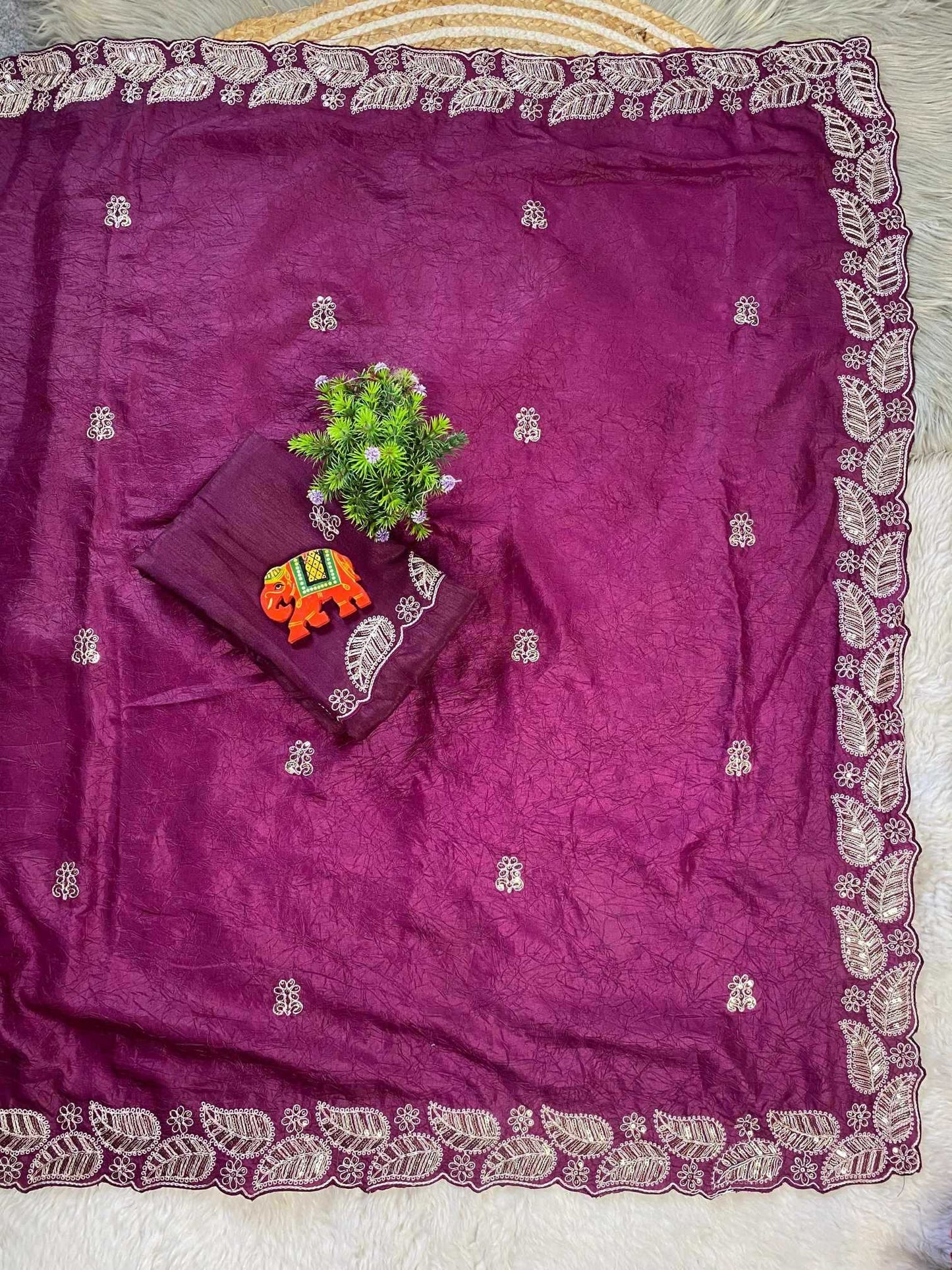 Crush Silk Traditional Saree