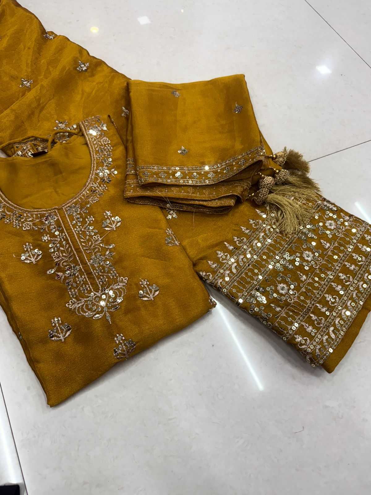 Faux Georgette Fancy Gown