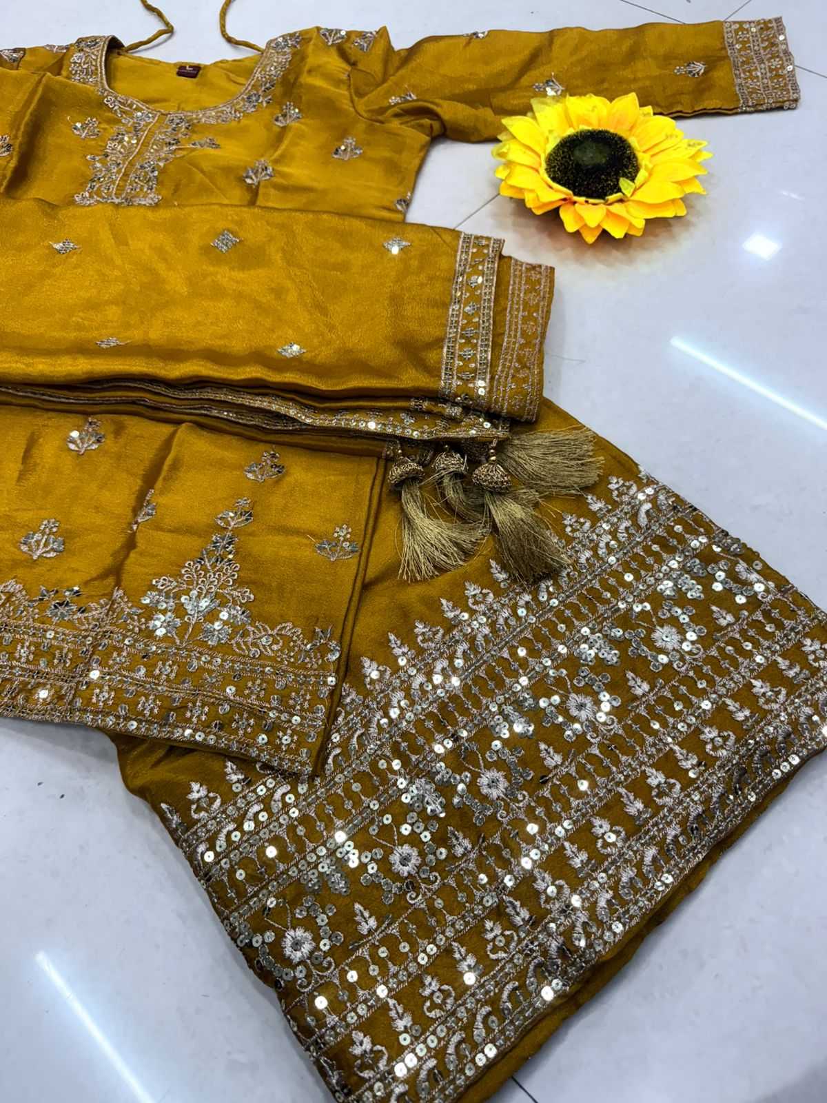 Faux Georgette Fancy Gown