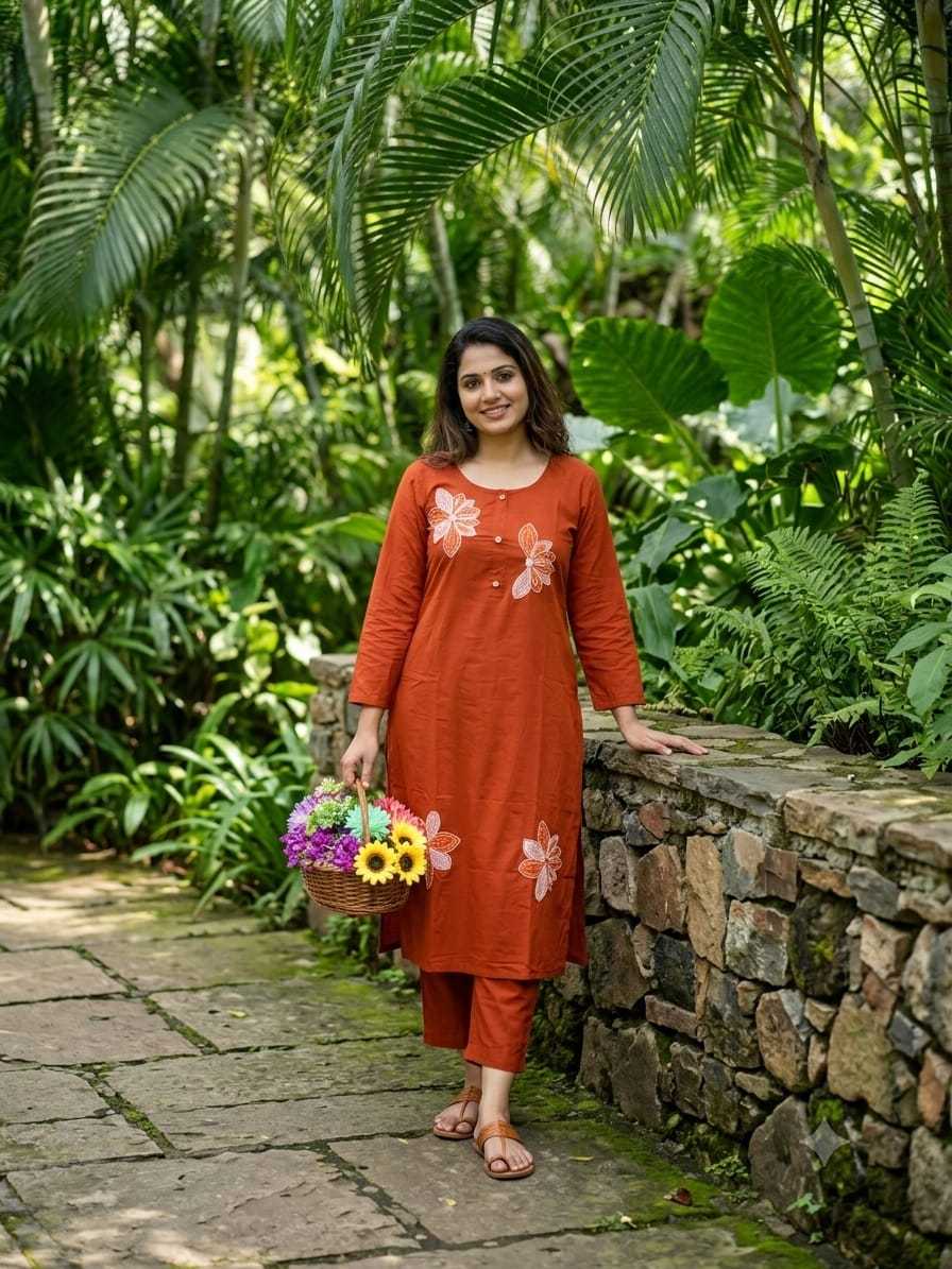 Flower Cotton Designer Kurti