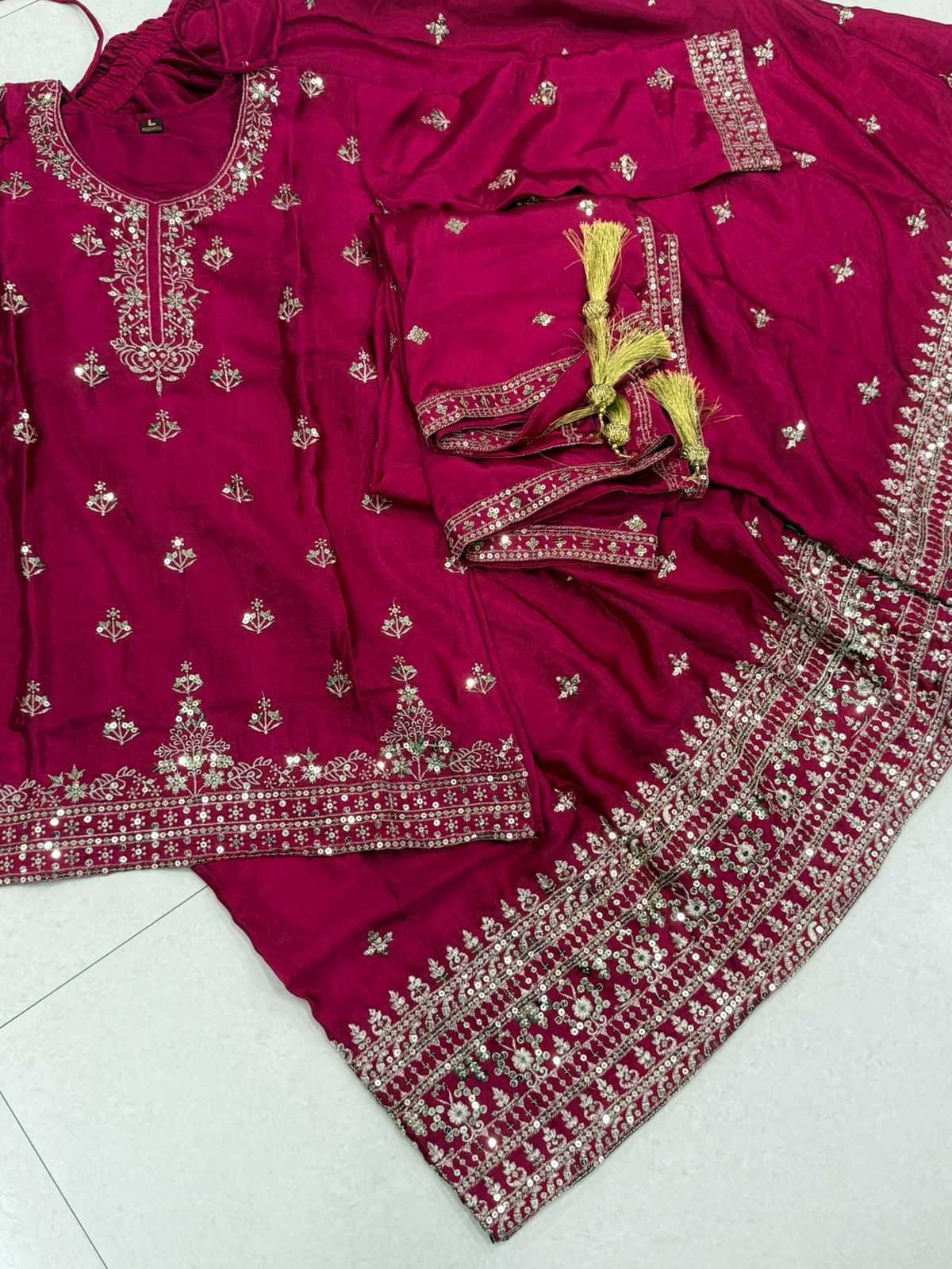 Heavy Faux Georgette Embroidery Gown