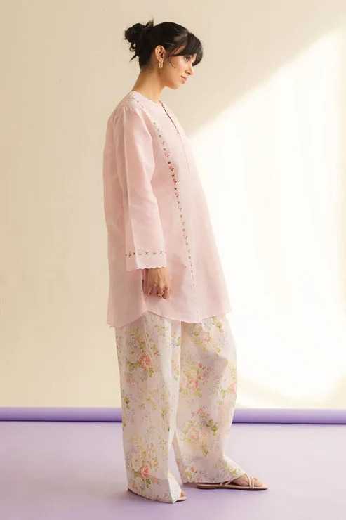 Pink Soft Silk Designer Kurti
