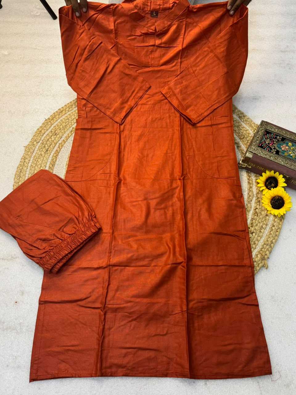 Rama Cotton Party Wear Kurti