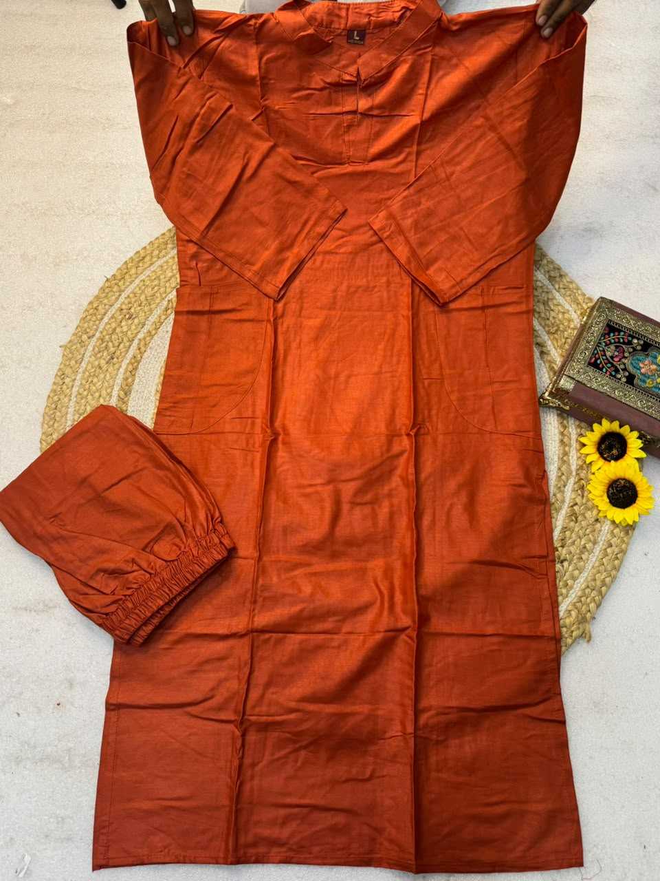 Rama Cotton Party Wear Kurti