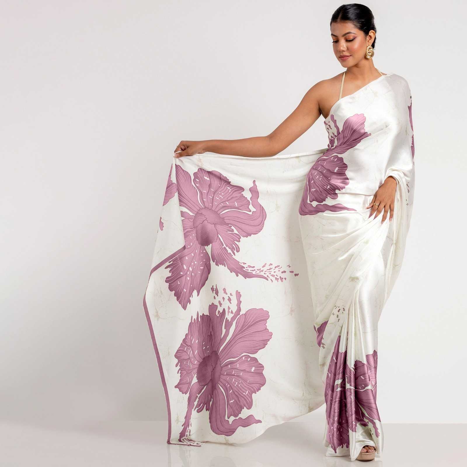 Japan Sartin Party Wear Saree