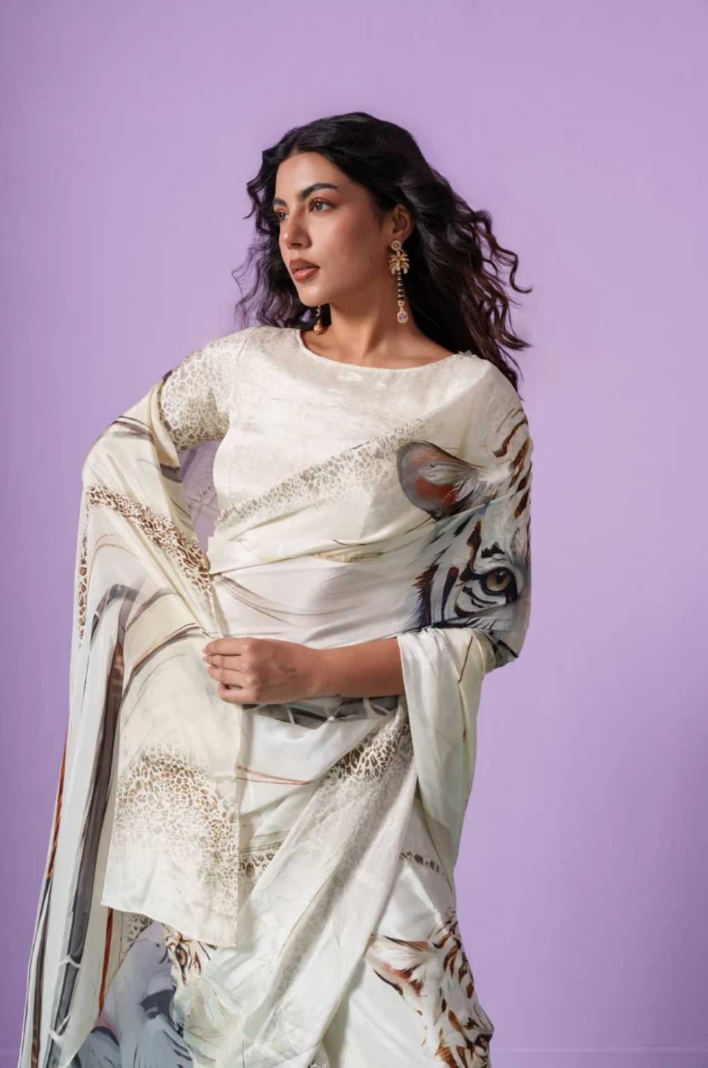 Japan Sartin Designer Saree