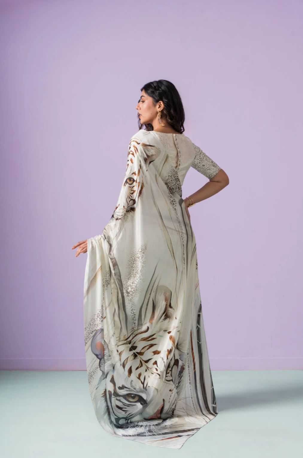 Japan Sartin Designer Saree
