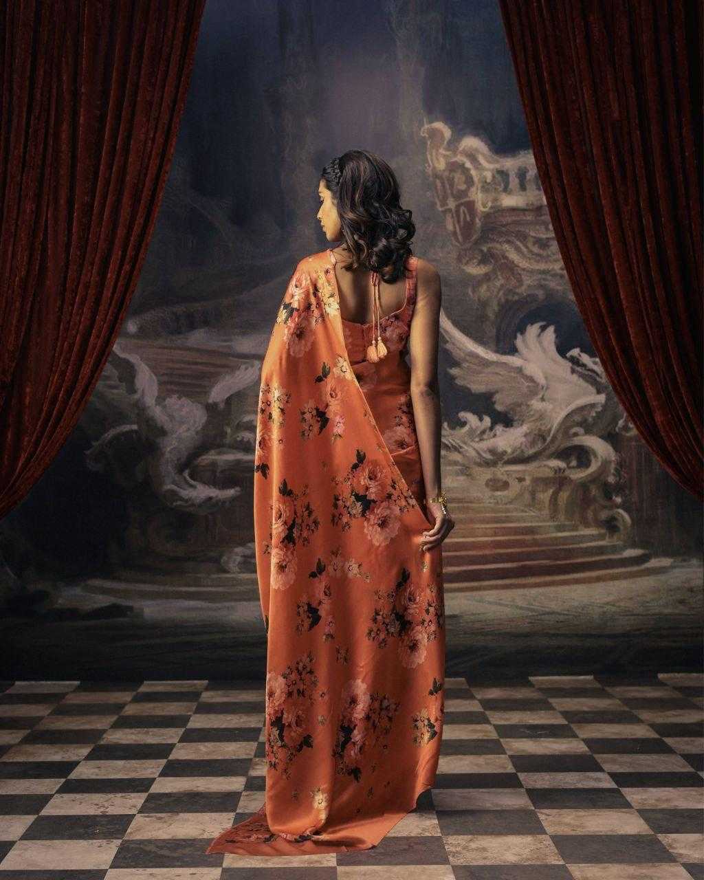 Gin Japan Sartin Printed Saree