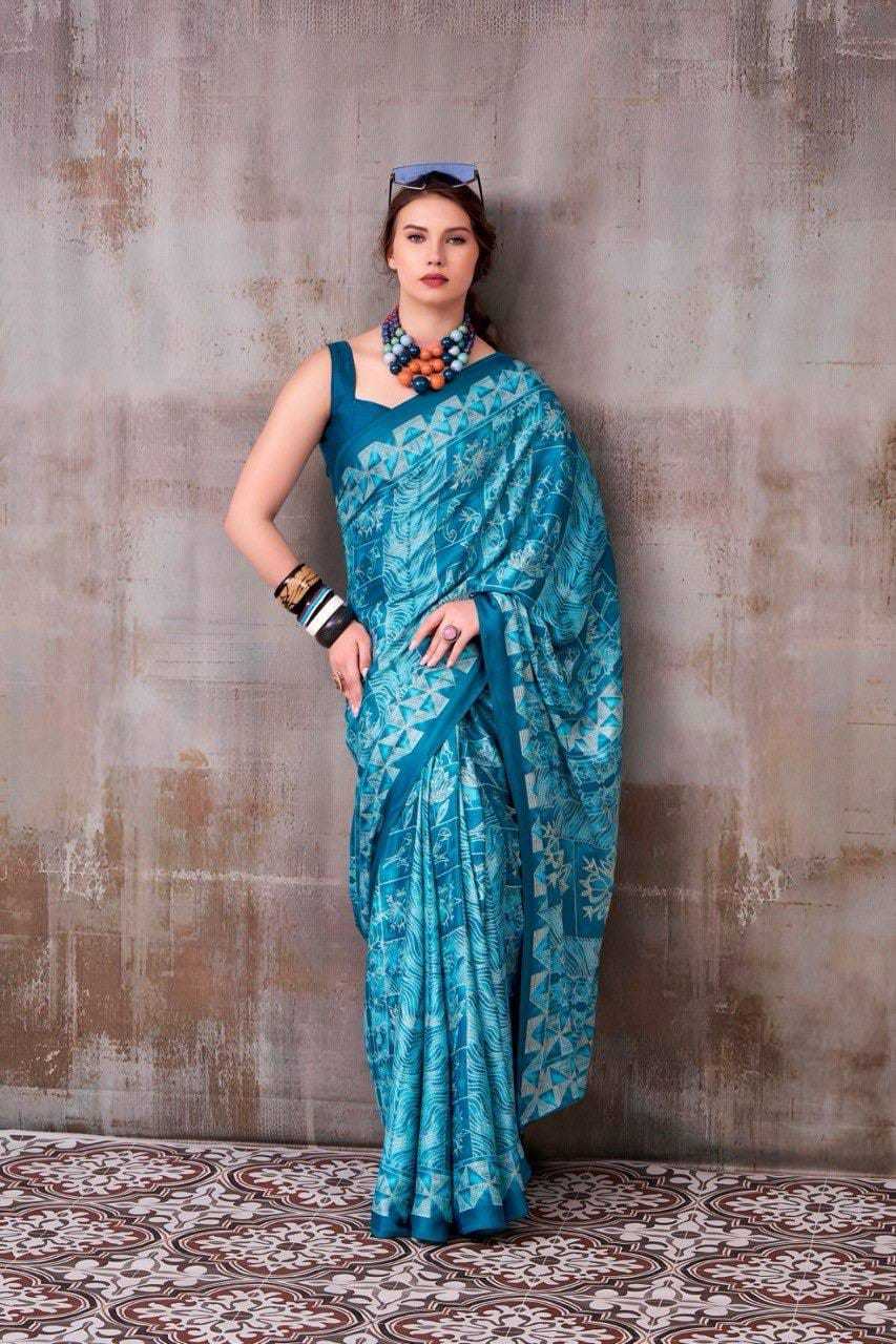 Japan Sartin Designer Saree in Purple