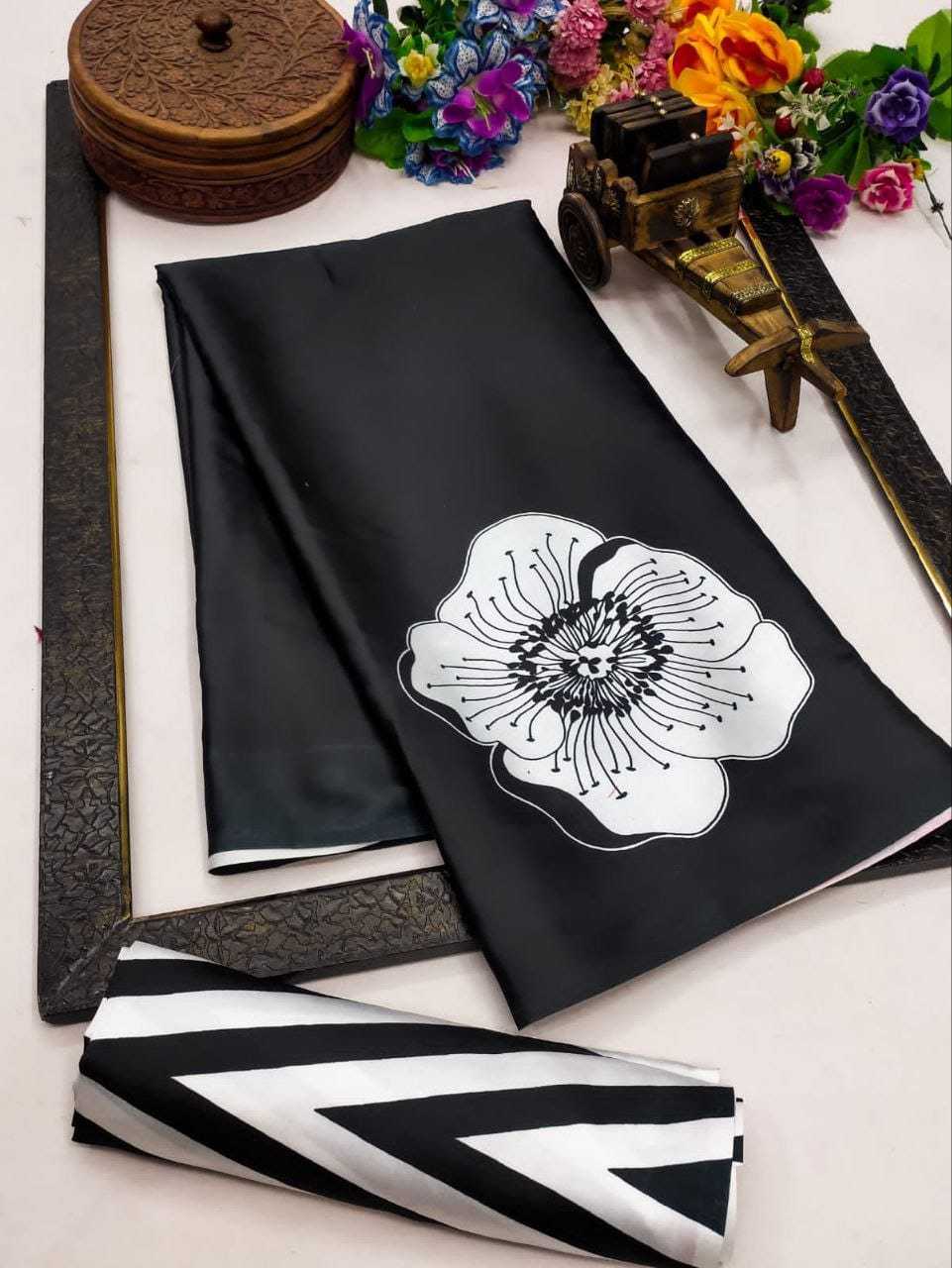Japan Sartin Designer Saree