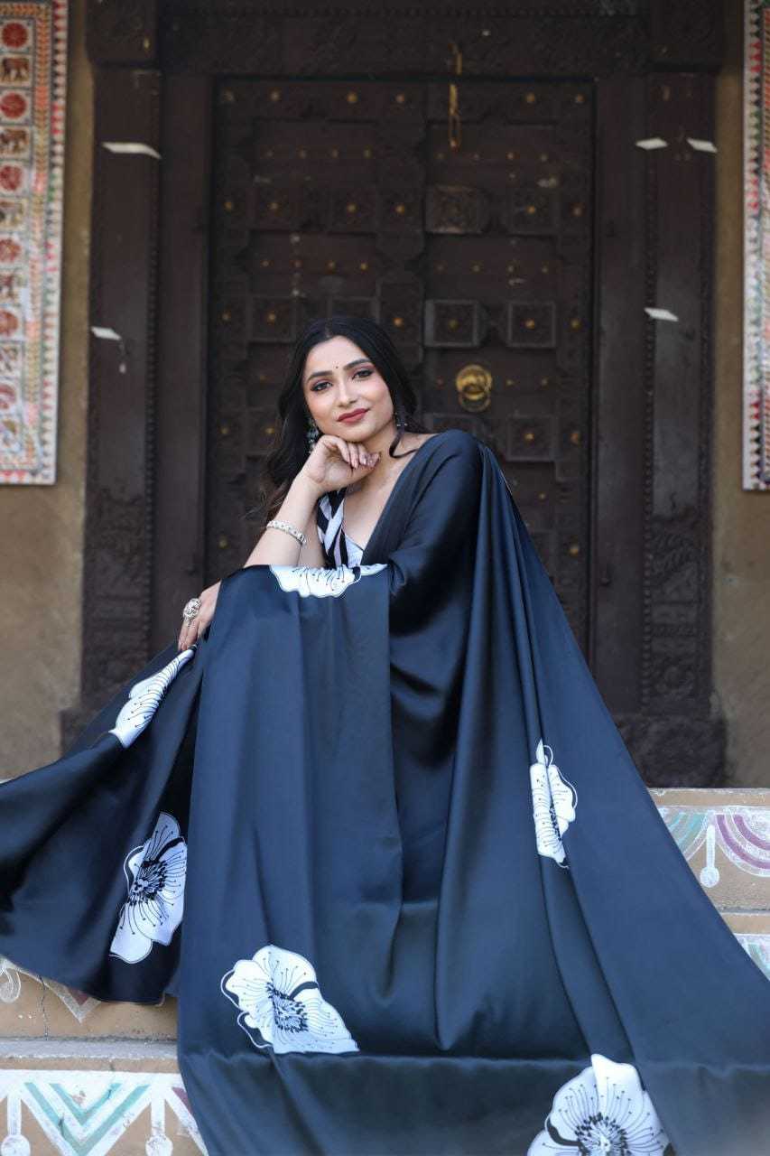 Japan Sartin Designer Saree