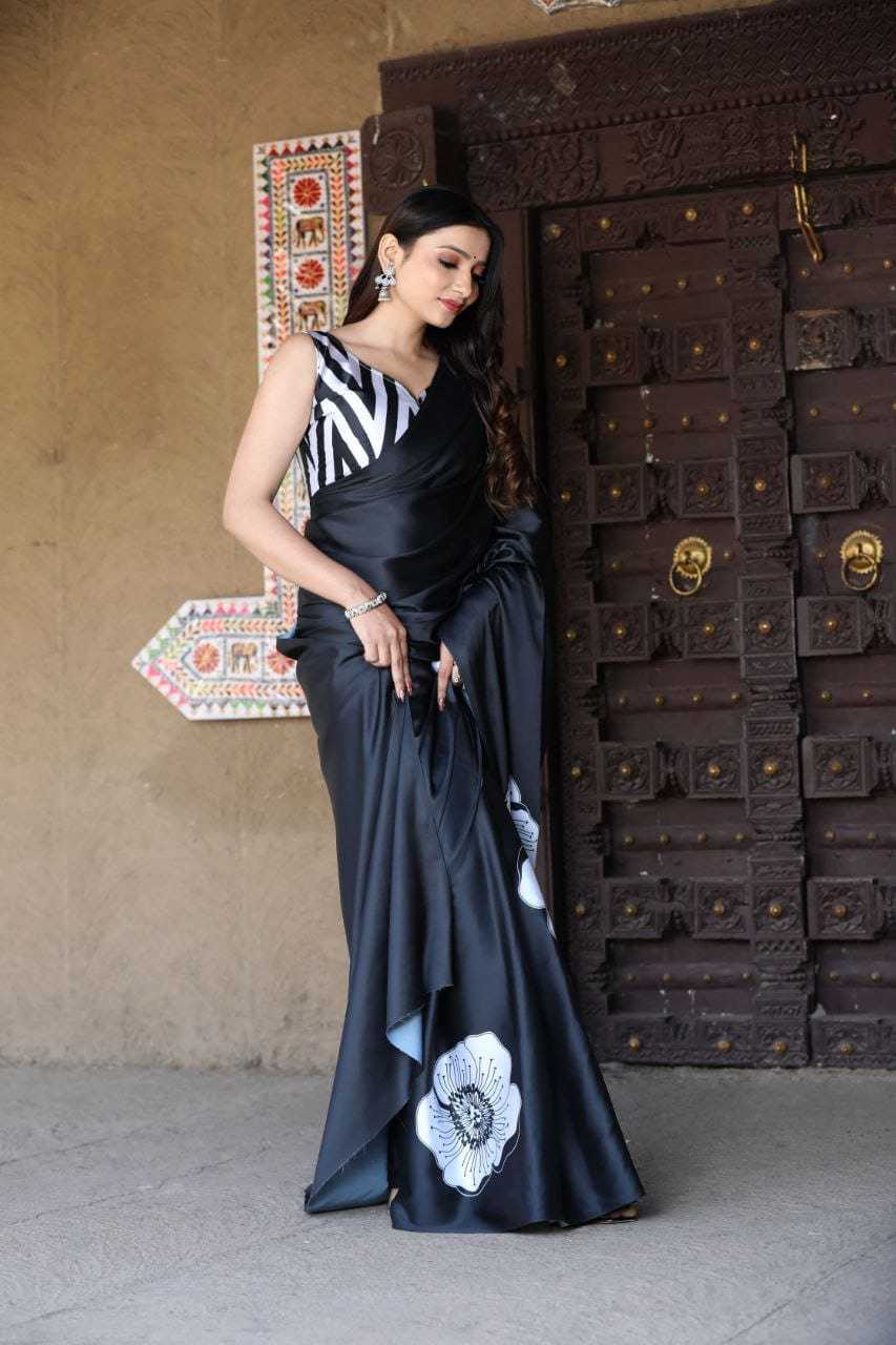 Japan Sartin Designer Saree