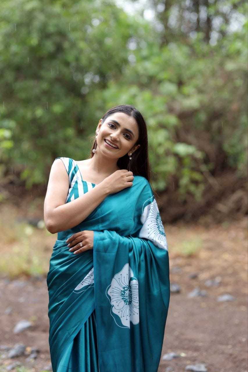 Japan Sartin Designer Saree
