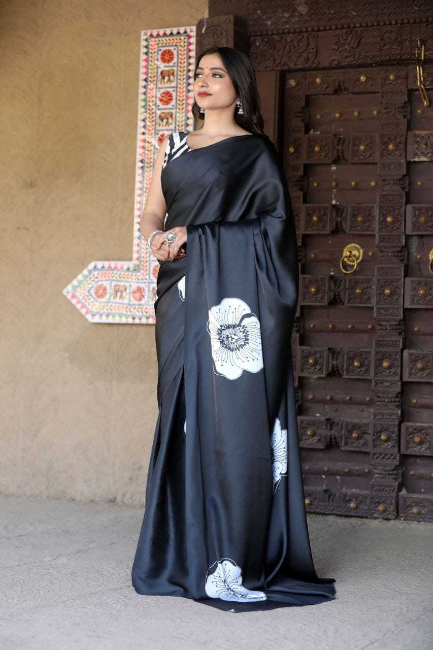 Japan Sartin Designer Saree