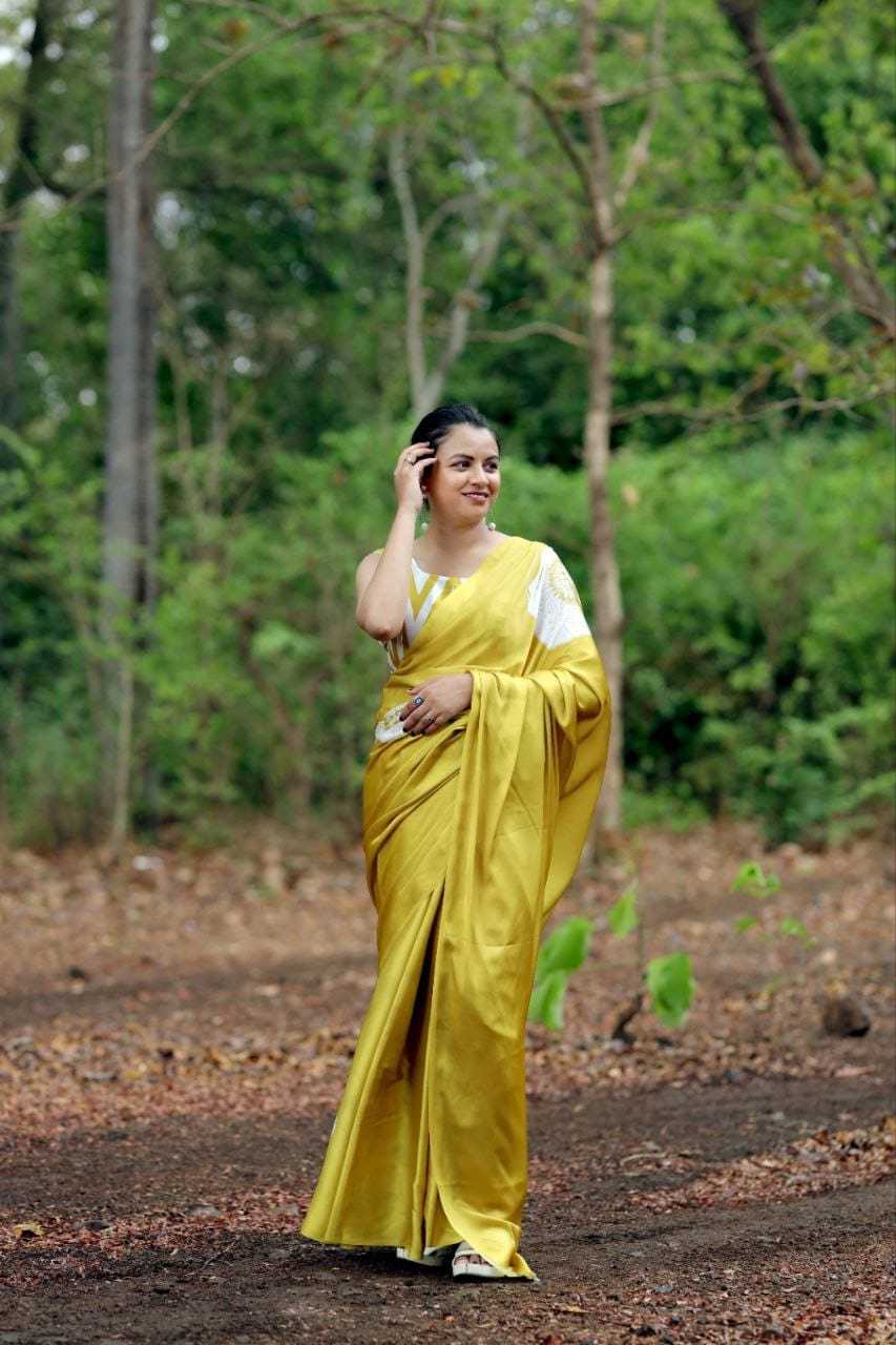Japan Sartin Designer Saree