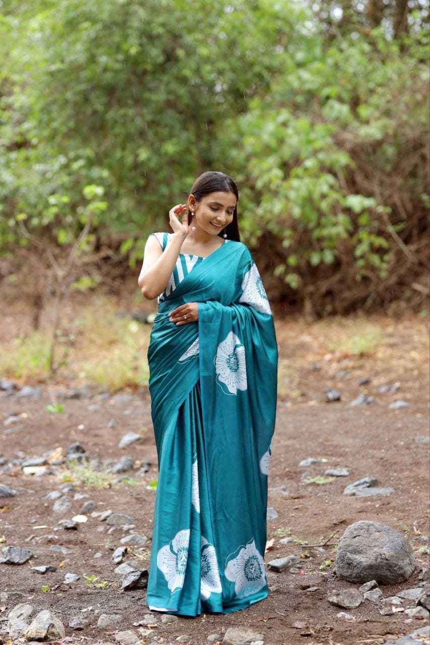 Japan Sartin Designer Saree