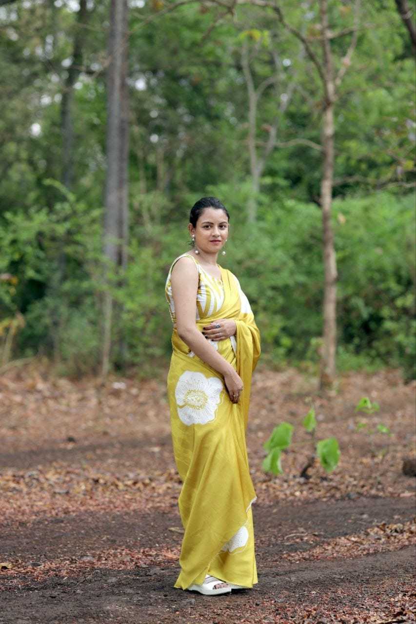 Japan Sartin Designer Saree