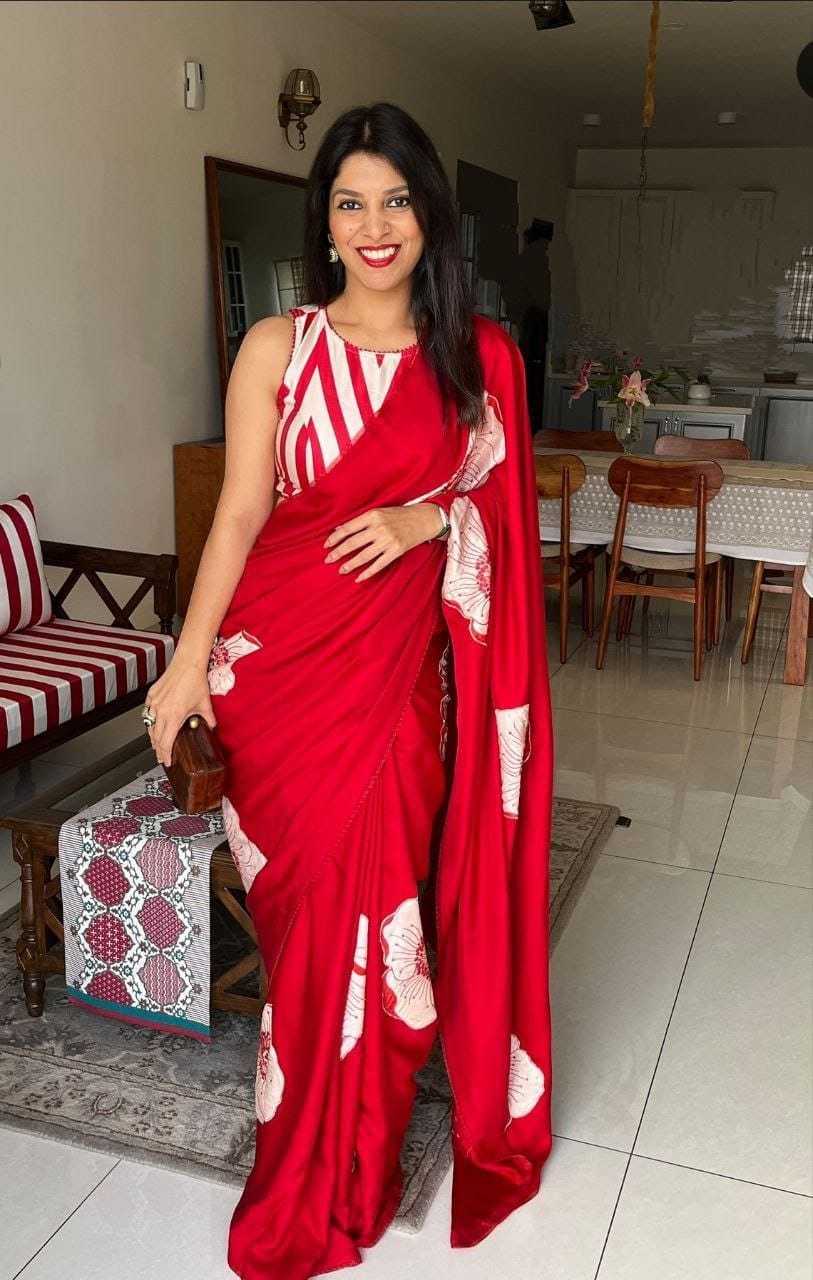 Japan Sartin Designer Saree