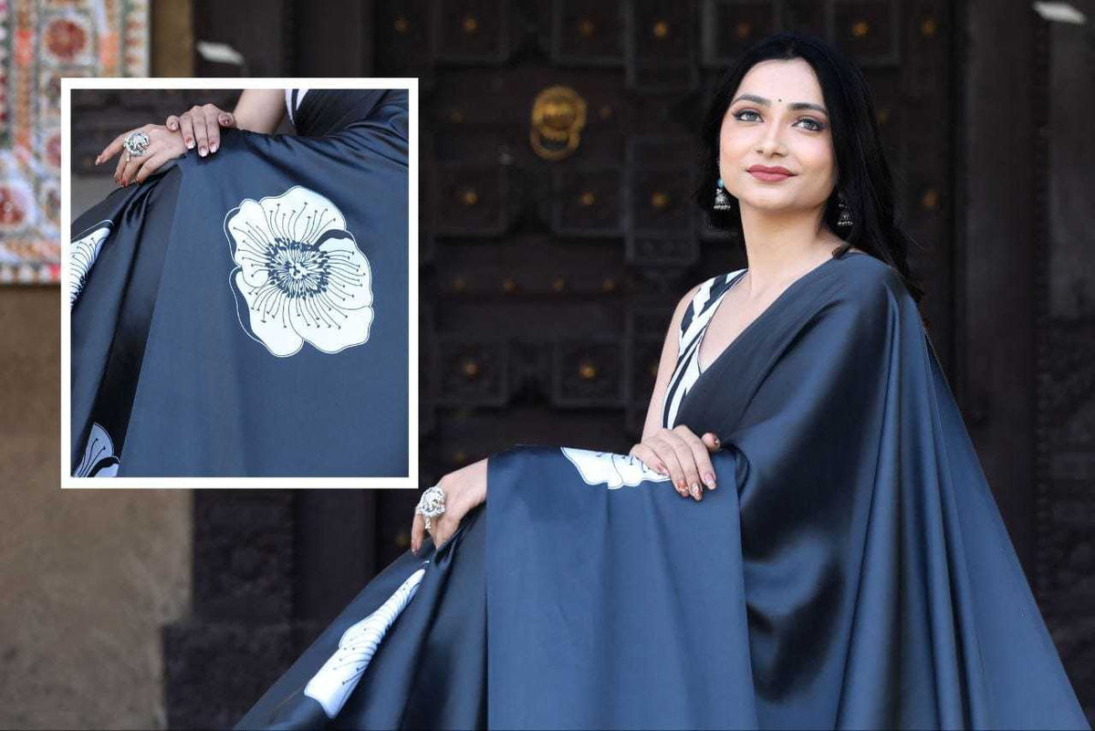 Japan Sartin Designer Saree