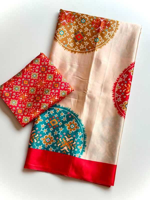 Luxu Satin Party Wear Saree