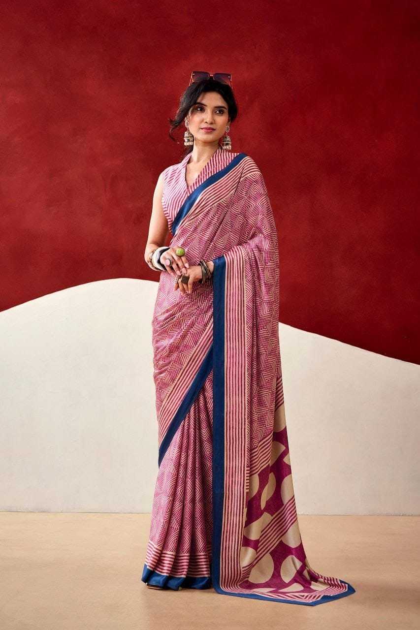 Satin Japan Sartin Printed Saree