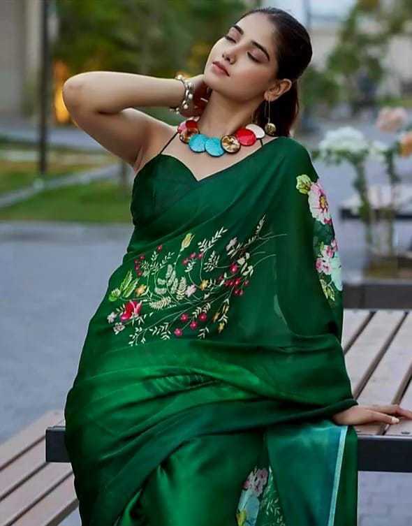 Work Japan Sartin Designer Saree in White