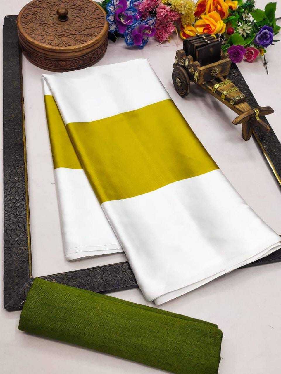 Work Japan Sartin Designer Saree in White