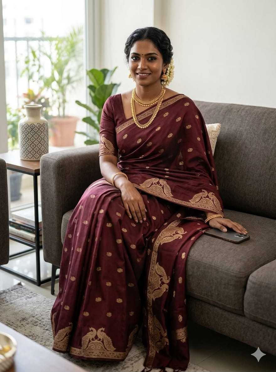 Muslin Silk Traditional Saree