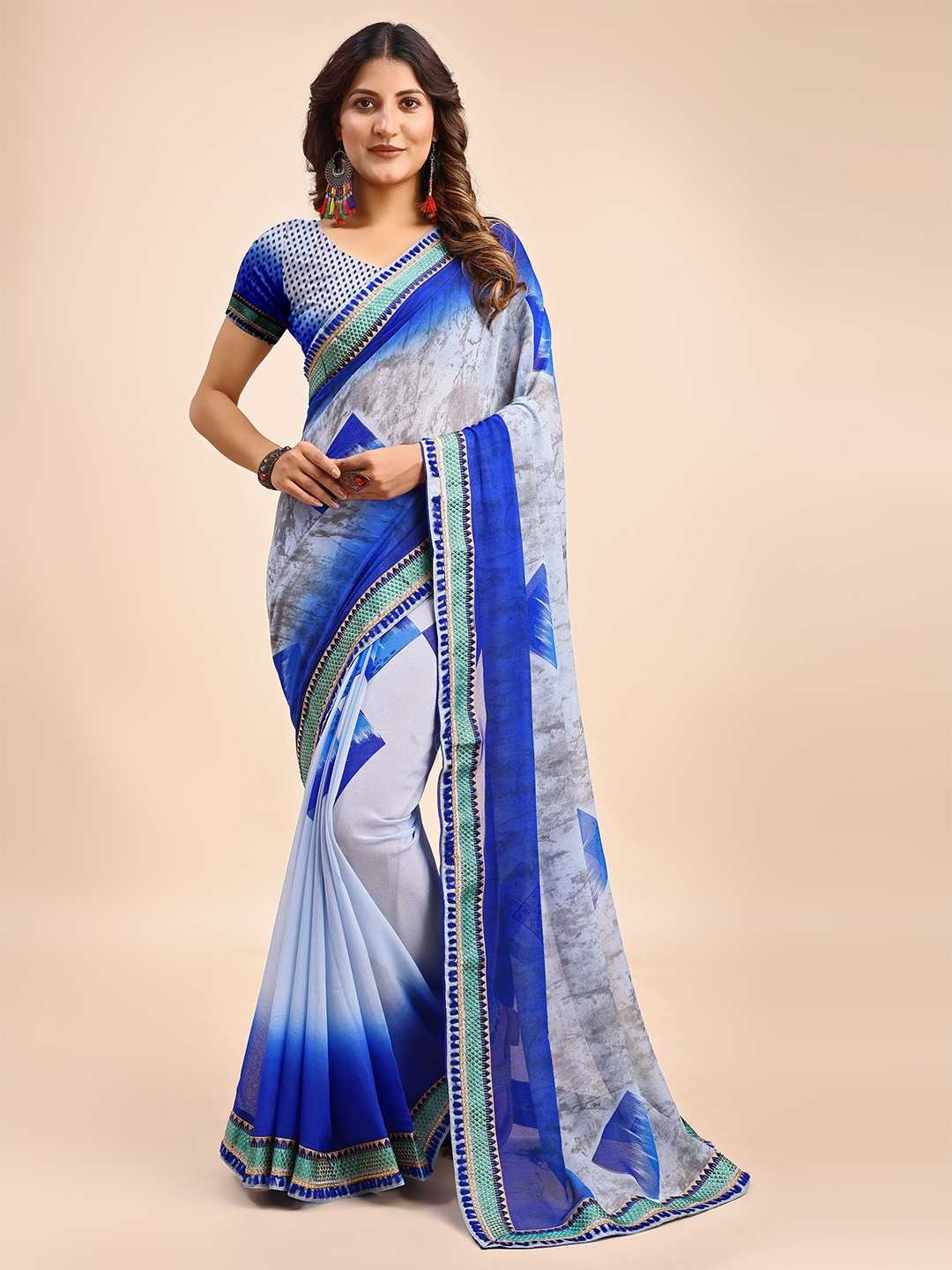 Fancy Printed Silk Saree