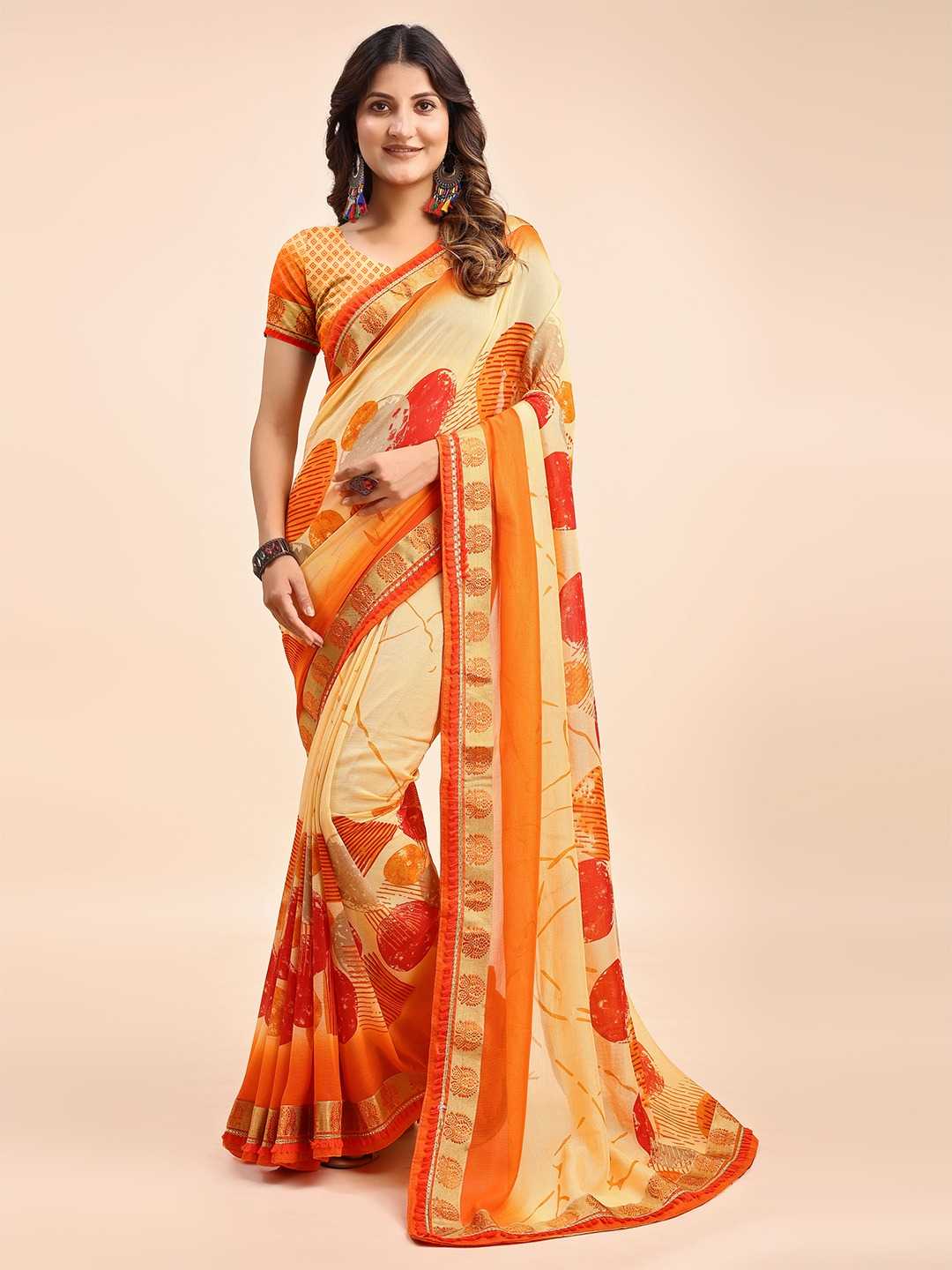 Fancy Printed Silk Saree