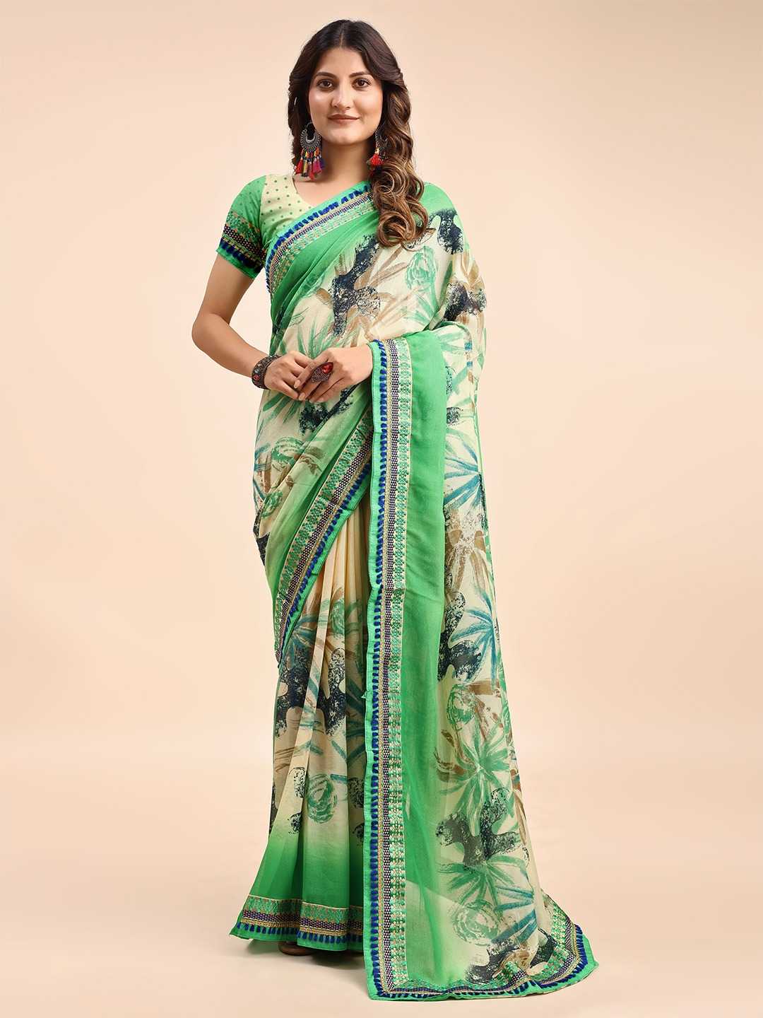 Fancy Printed Silk Saree