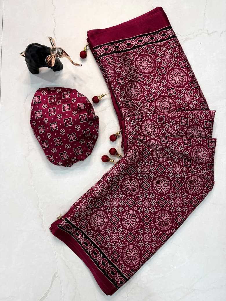 Creap Crepe Designer Saree
