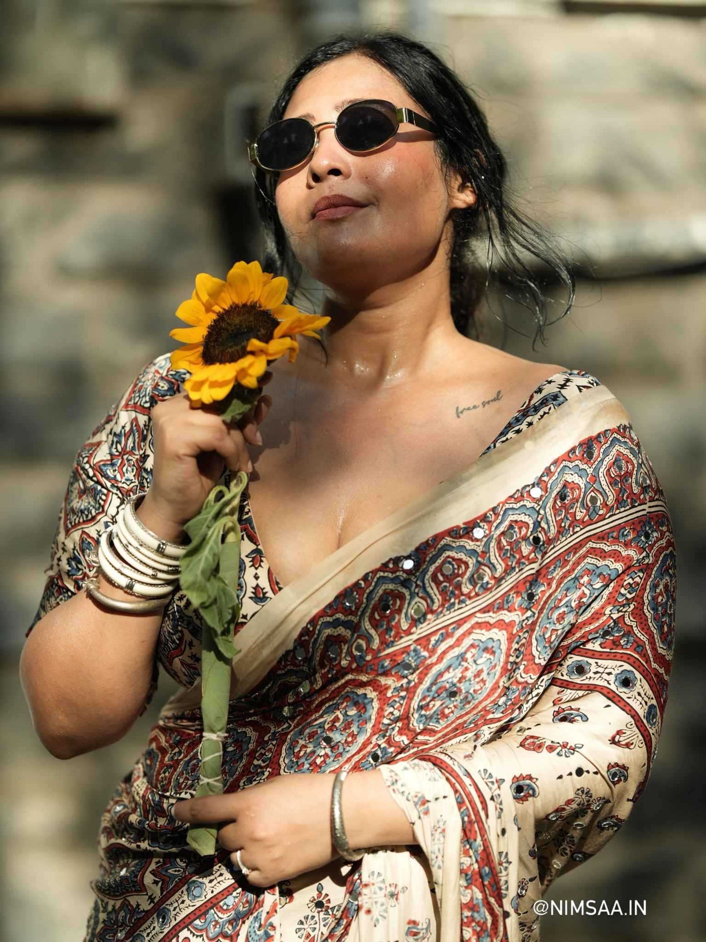 Japan Sartin Printed Saree