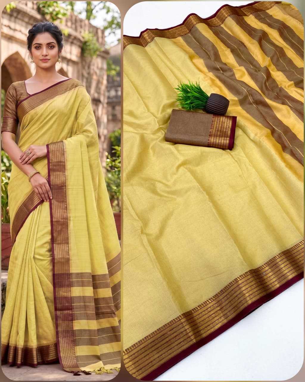 Kota Silk Designer Saree in Bottle Green